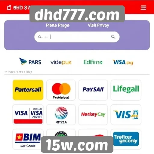 Variados métodos de pagamento disponíveis no dhd777.com